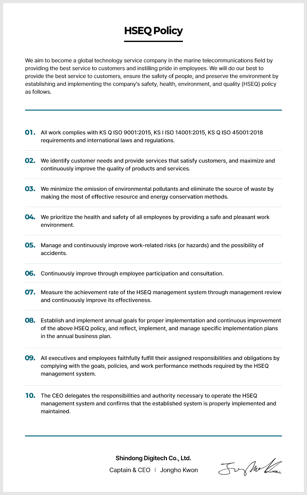 HSEQ Guidelines